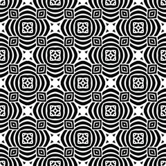 floral seamless pattern background.Geometric ornament for wallpapers and backgrounds. Black and white pattern. 