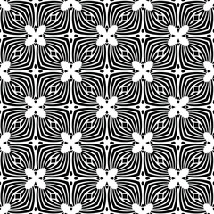 floral seamless pattern background.Geometric ornament for wallpapers and backgrounds. Black and white pattern. 
