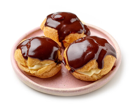 plate of cream puffs