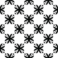 floral seamless pattern background.Geometric ornament for wallpapers and backgrounds. Black and white pattern. 
