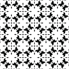 floral seamless pattern background.Geometric ornament for wallpapers and backgrounds. Black and white pattern. 
