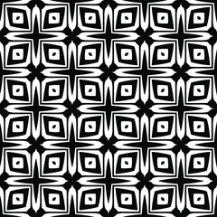 
Abstract Flower Tiles. Seamless Vector Pattern Design. Black and white pattern. 