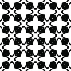 
Abstract Flower Tiles. Seamless Vector Pattern Design. Black and white pattern. 