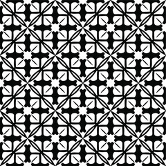 
Abstract Flower Tiles. Seamless Vector Pattern Design. Black and white pattern. 