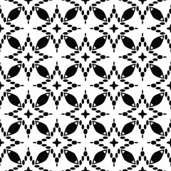 floral seamless pattern background.Geometric ornament for wallpapers and backgrounds. Black and white pattern. 