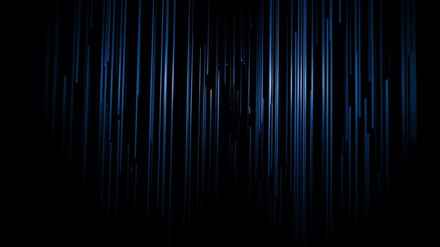 3d abstract simple geometric background with blue blocks like light bulbs flashing neon lights in 4k. Smooth looped animation. Creative simple motion design bg with 3d objects. VJ loop.