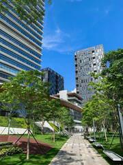 a walk-in view of a corporate park in nanshan district of shenzhen, china
