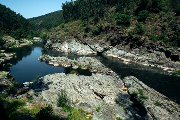 Fototapeta na wymiar Paiva River in the Aveiro District in Portugal.
