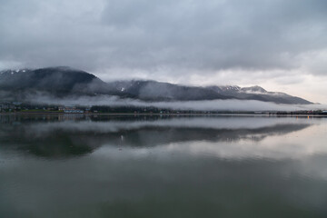Cloudy morning in Juneau, Alaska