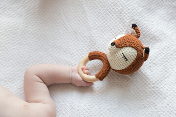 New born baby cute hand detail photo