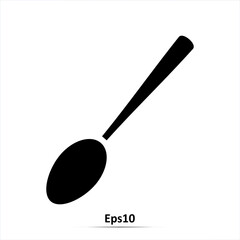 Spoon icon. Vector illustration. Eps10