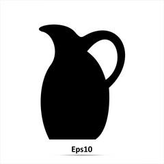 Clay pitcher icon. Vector illustration