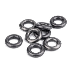 fuel injector seal ring isolated on white background.auto repair part cut out
