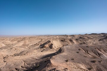 The Gobi desert in Qinghai province, China.