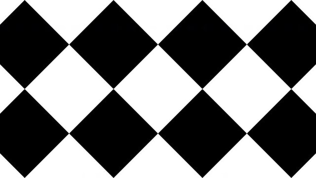 Simple geometric shapes are animated in this mosaic. Background with a seamless loop motion graphic in a flat design. Geometric design in monochrome