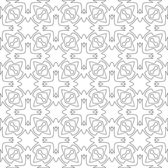 Vector pattern with symmetrical elements . Modern stylish abstract texture. Repeating geometric tiles from striped elements.Black and white pattern.

