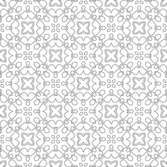 Vector pattern with symmetrical elements . Modern stylish abstract texture. Repeating geometric tiles from striped elements.Black and white pattern.