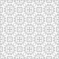 Vector pattern with symmetrical elements . Modern stylish abstract texture. Repeating geometric tiles from striped elements.Black and white pattern.