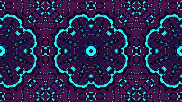lovely symmetrical mosaic pattern in a basic design. a violet backdrop with a seamless loop motion graphic