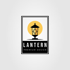 garden lamp and yard light logo vector illustration design