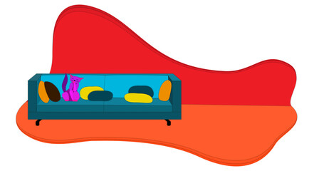 Room: cat in sofa
