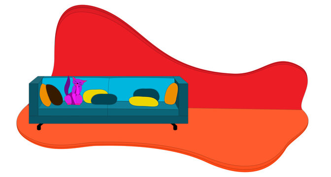 Room: cat in sofa