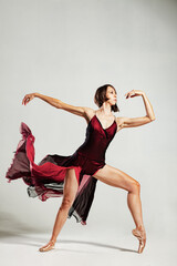 ballerina with a waving red dress © Nikola Spasenoski