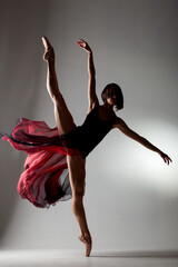 ballerina with a waving red dress © Nikola Spasenoski