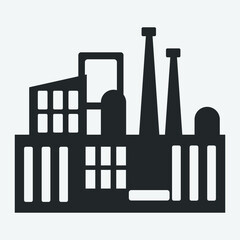 factory vector icon illustration sign 