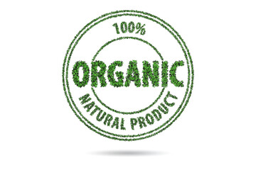 Organic product in ecology concept- 3d rendering