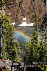 Rainbow at the Brink of the Upper Falls on the Yellowstone River