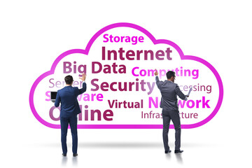 Cloud computing in technology concept