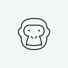 monkey vector icon illustration sign 