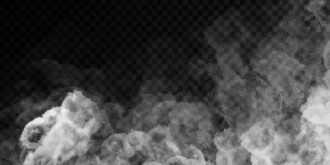 Zelfklevend Fotobehang Vector realistic isolated Smoke effect for decoration and covering on the transparent background. © comicsans