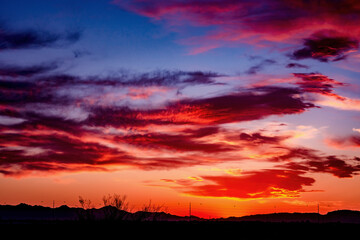 sunset in the mountains