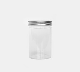 minimalist photography of a transparent jar. minimal concept photography of the glassware for wall art, print, and interior decoration.