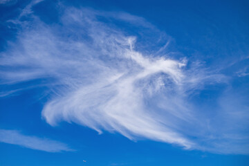 Blue Sky with Swirling Clouds