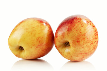 Ripe apples on a light background