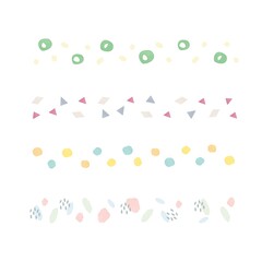 水彩風のラインセット