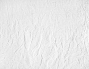 Fototapeta na wymiar High detailed photo of white fabric crumpled canvas.