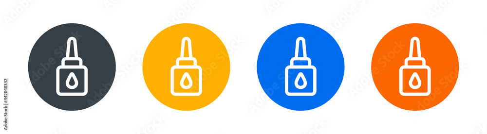 Poster glue vector icon sign symbol. button round design