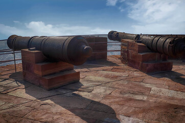 Cannon on the outer walls of the Mehrengarh Fort