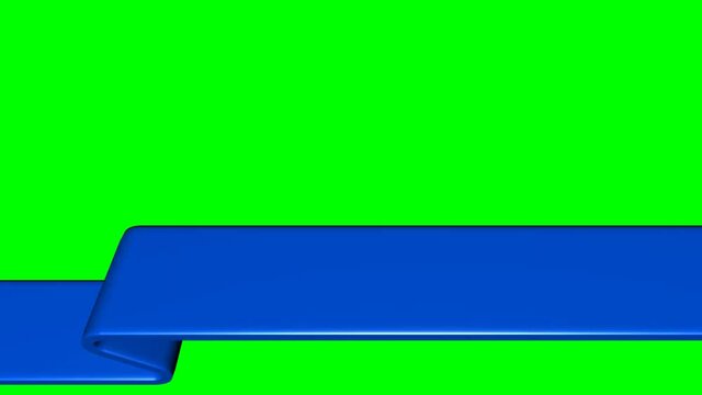 Green background and blue banner stripe moving left to right
