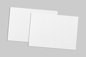 Realistic blank postcard illustration for mockup. 3D Render.