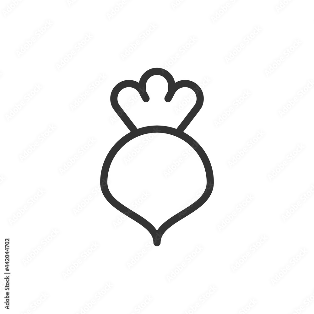 Poster premium radish line icon for app, web and ui.