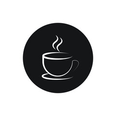 Cup of coffee icon design isolated on white background