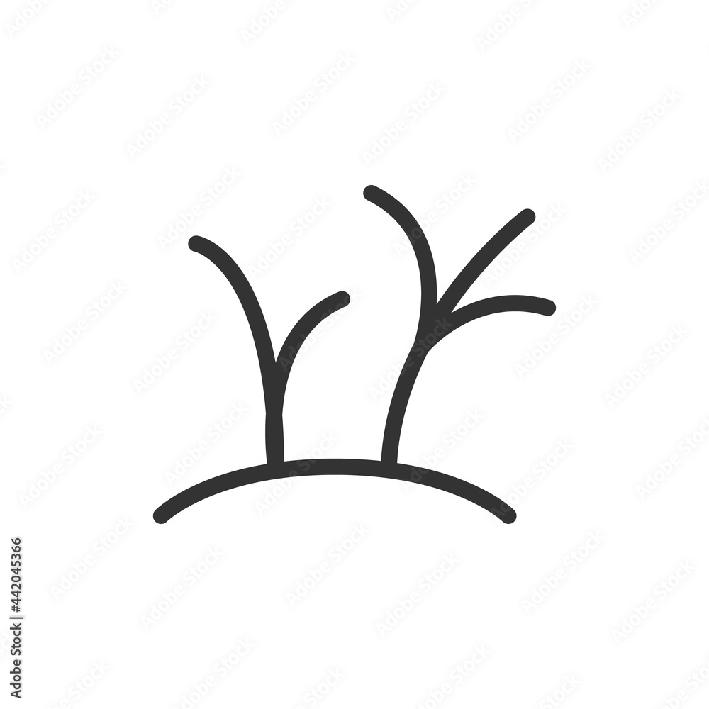 Canvas Prints grass line icon, sign or symbol.