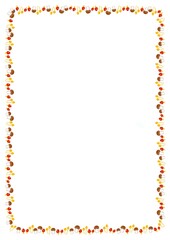 Obraz premium きのこのイラストの飾り罫