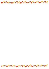 Obraz premium きのこのイラストの飾り罫