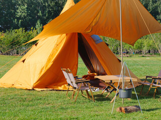 Photo of Camping tents in the park